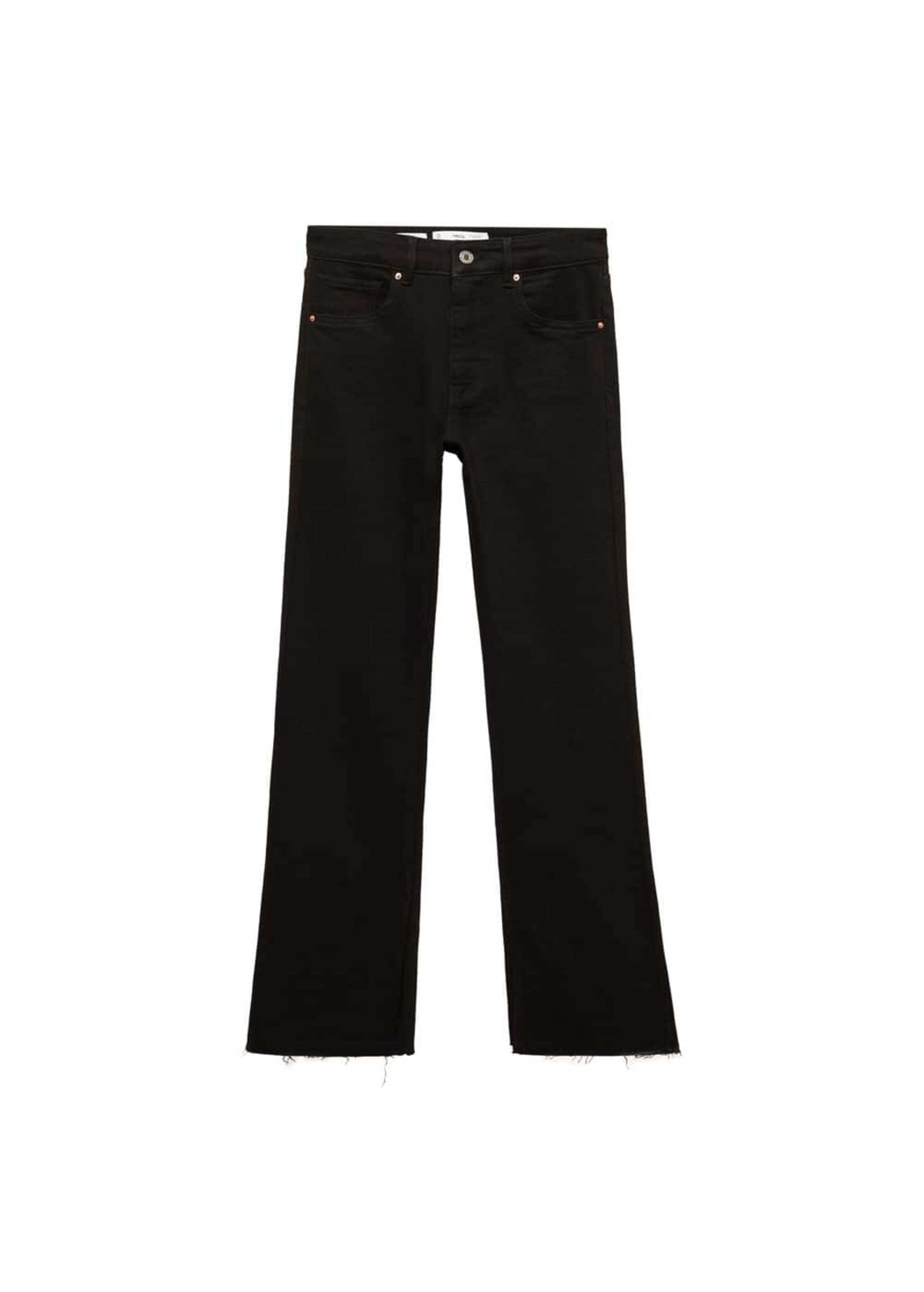 MANGO Bootcut Jeans in Zwart: voorkant