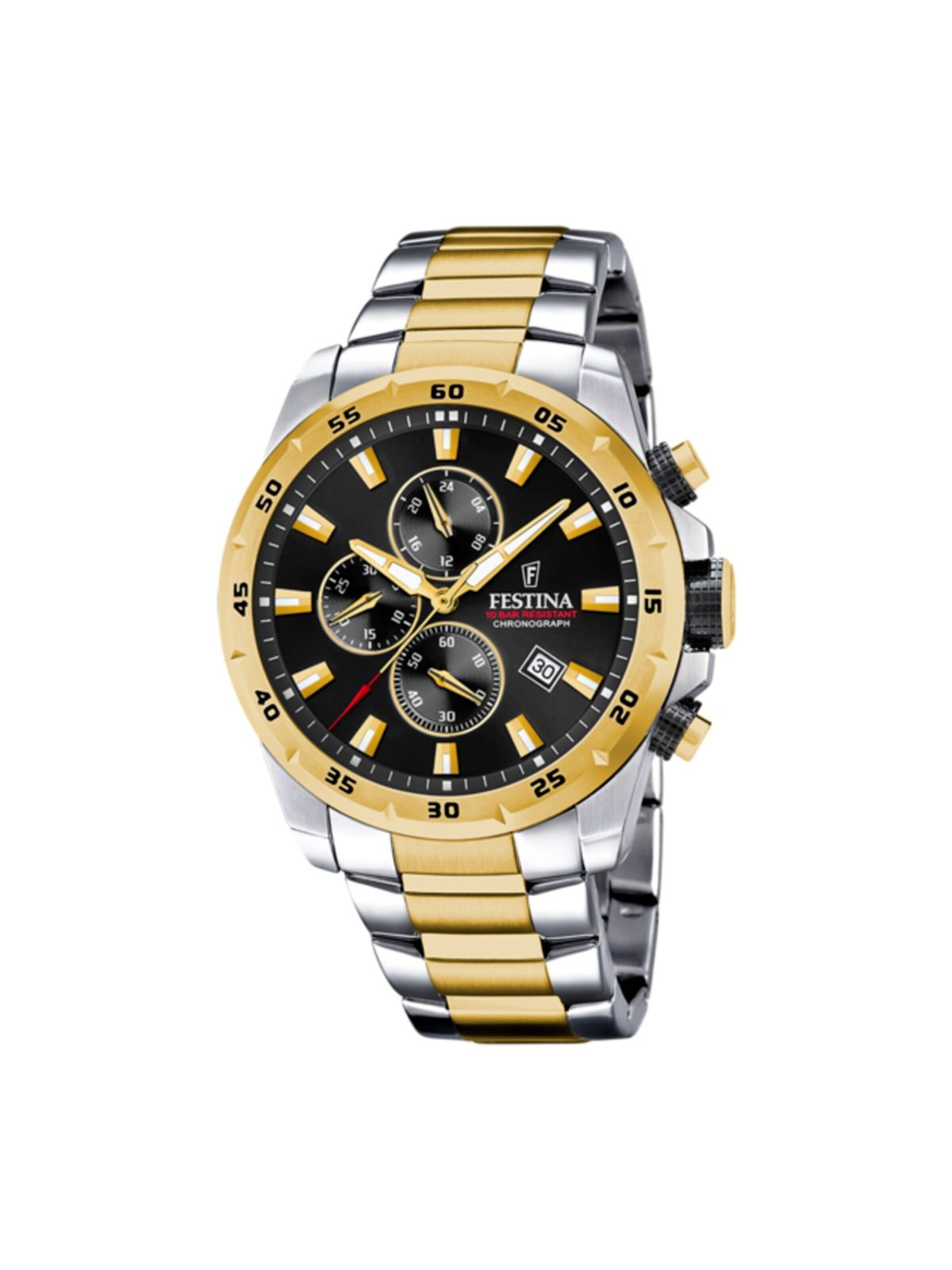 FESTINA Analogové hodinky 'Chronograph CHRONO SPORT' – černá: přední strana