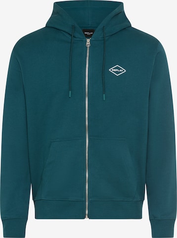 Veste de survêtement REPLAY en vert : devant