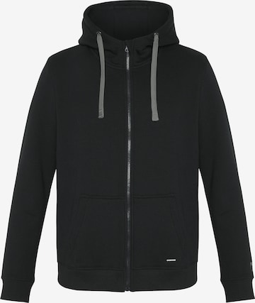 CHIEMSEE Zip-Up Hoodie in Black: front
