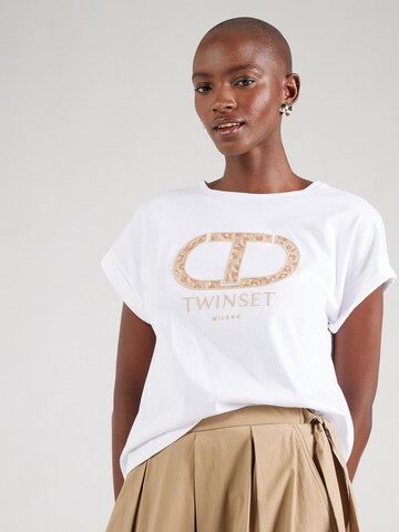 T-shirt Twinset en blanc : devant