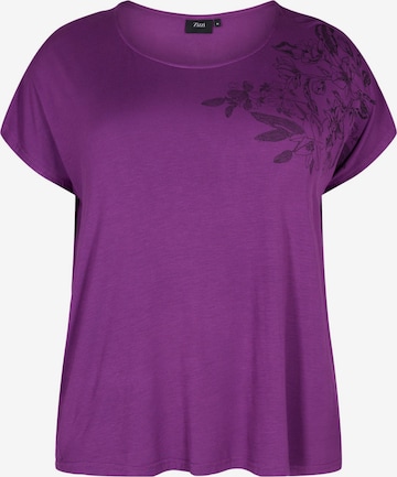 T-shirt 'Tora' Zizzi en violet : devant