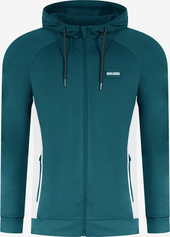 Smilodox Zip-Up Hoodie 'Suit Pro' in Green: front