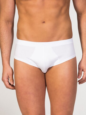 zd ZERO DEFECTS Slip 'Track Brief Organic Cotton' in Weiß: Vorderseite