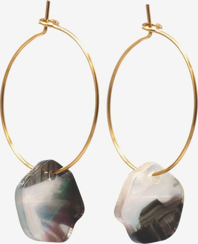 Fräulein Wunder Auskari 'Alice', krāsa - Zelts / tumši pelēks / zaļš / balts, Preces skats