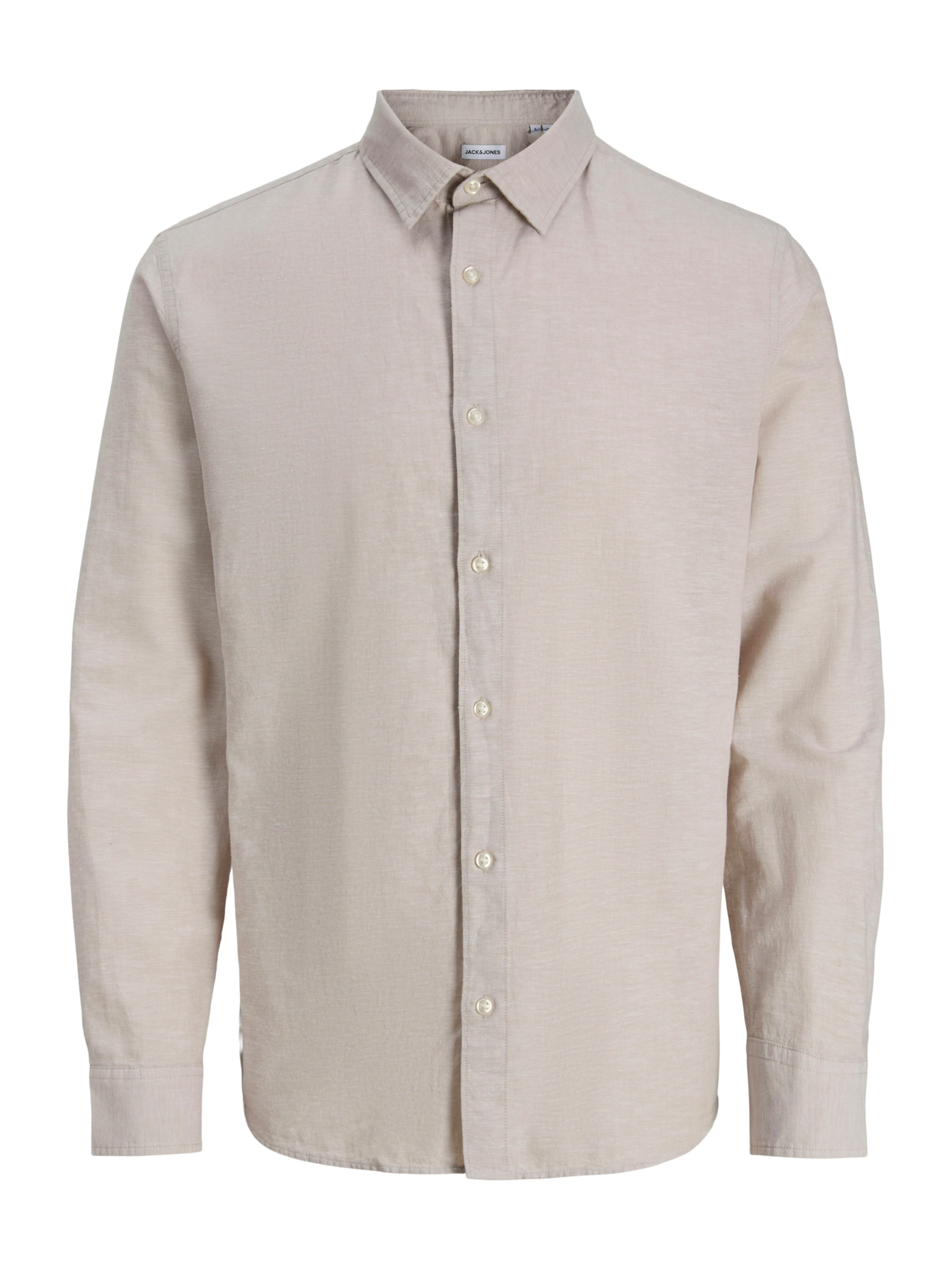 Jack & Jones Junior Button up shirt 'JJEBREEZE' in Beige: front