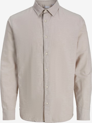 Jack & Jones Junior Button up shirt 'JJEBREEZE' in Beige: front