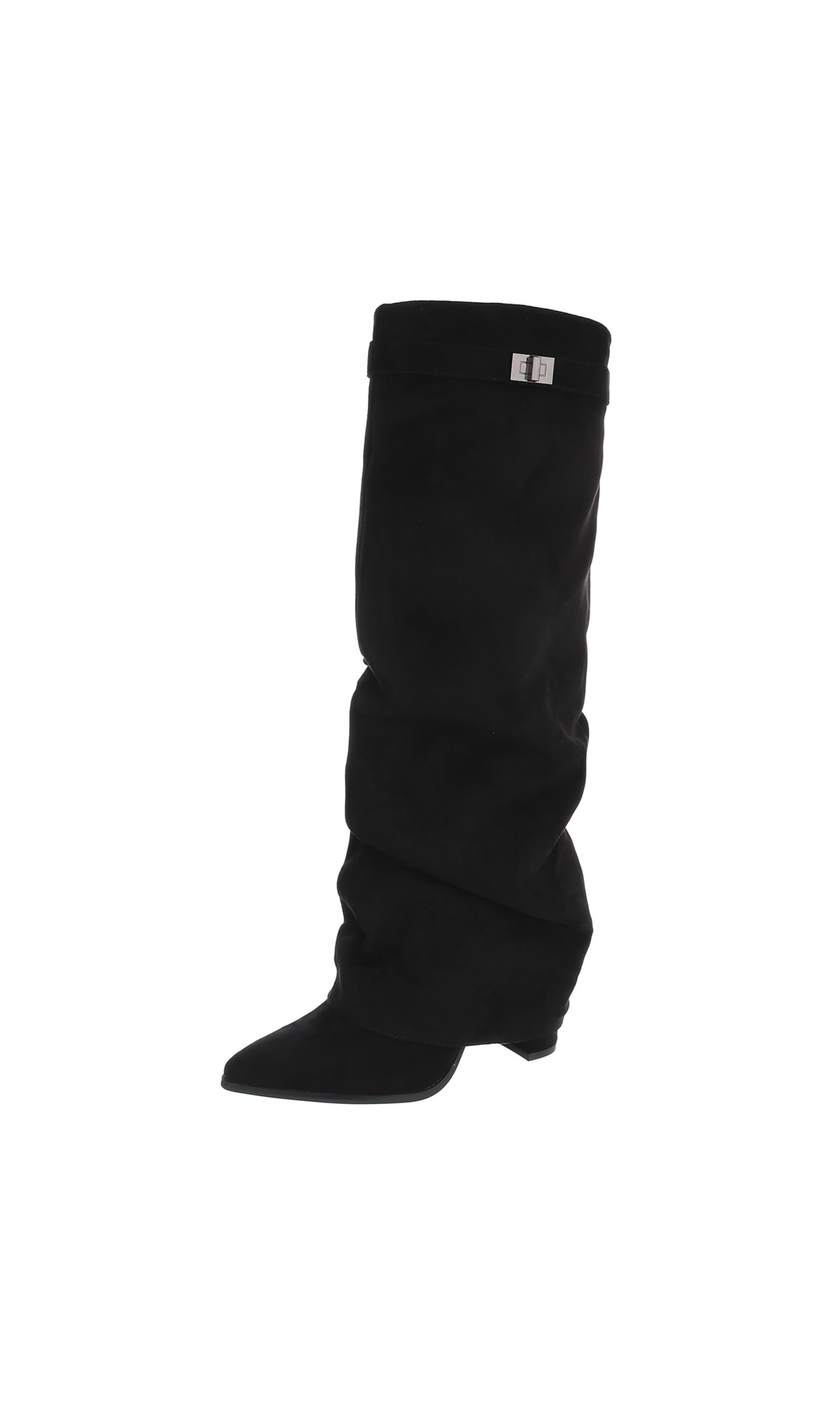 Ital-Design Stiefel in Schwarz: Vorderseite