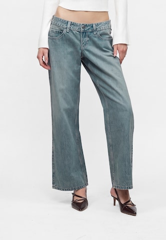 Wide Leg Jean HOLLISTER en bleu : devant