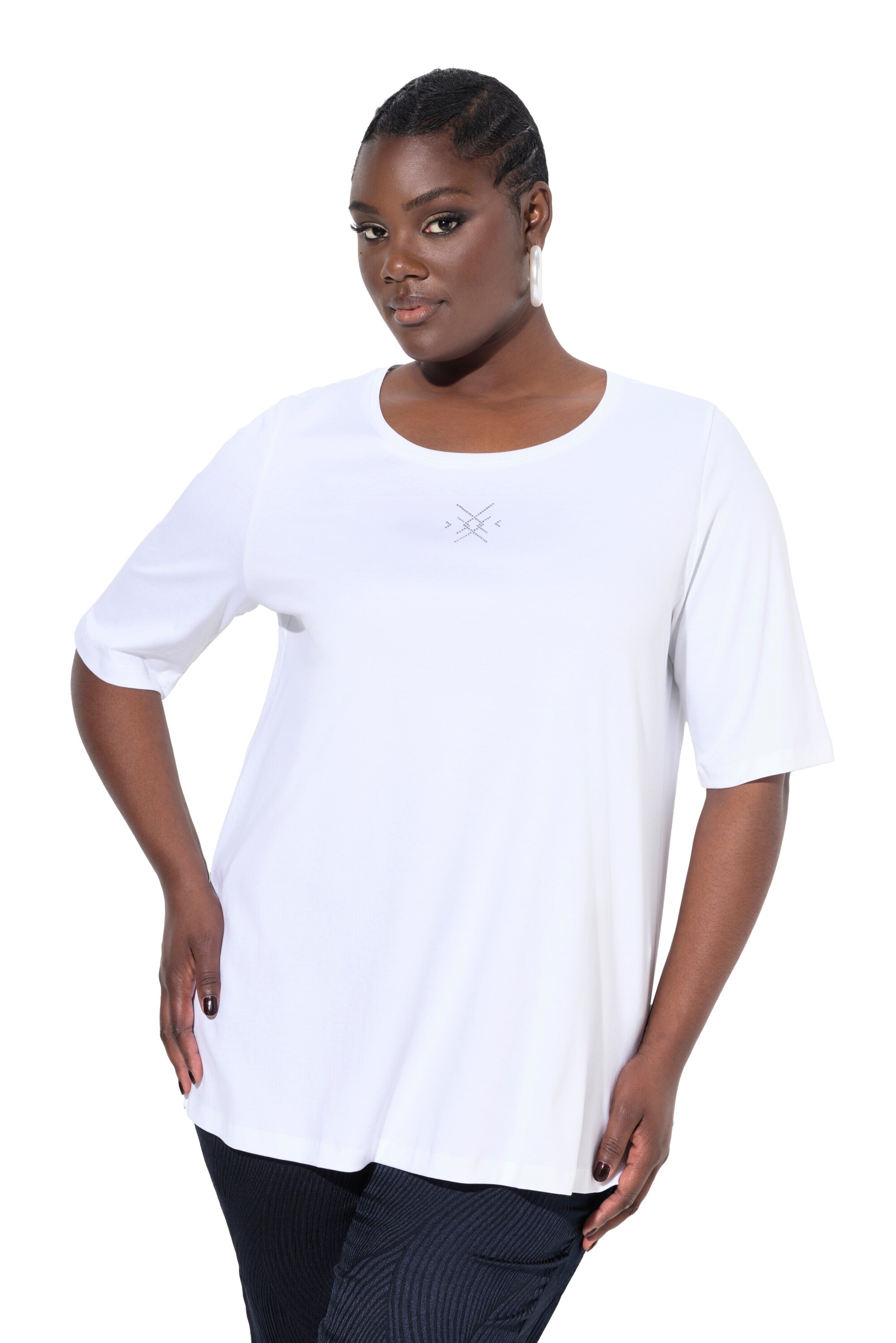 Ulla Popken Shirt in Wit: voorkant