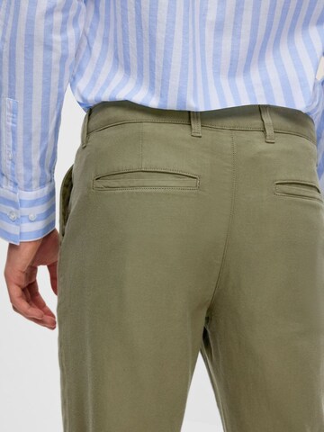 SELECTED HOMME Zúžený strih Chino nohavice 'Jax' - Zelená