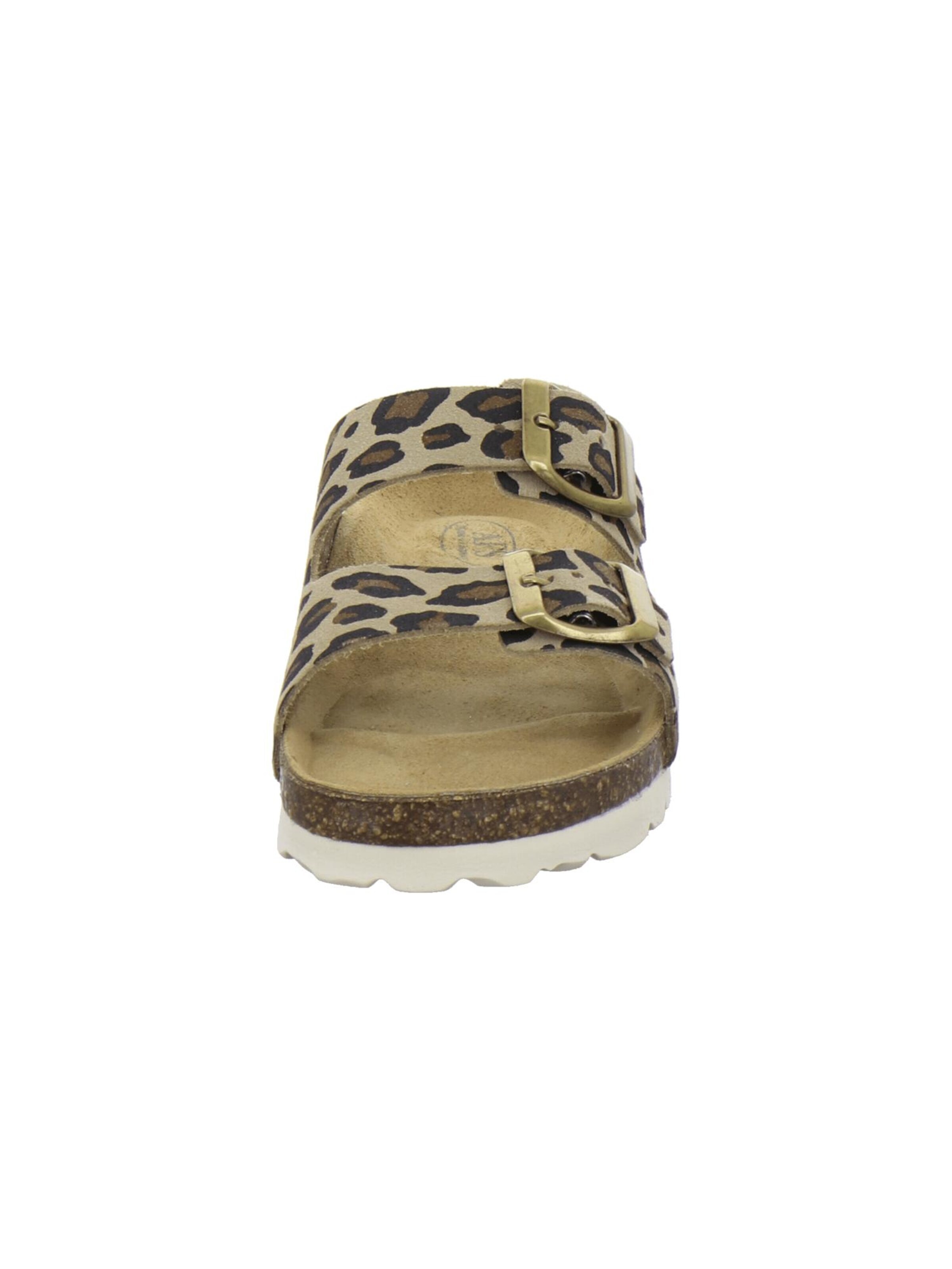 Sandales 'Mädchen Pantoletten Zweischnaller leo-beige' AFS-Schuhe en beige