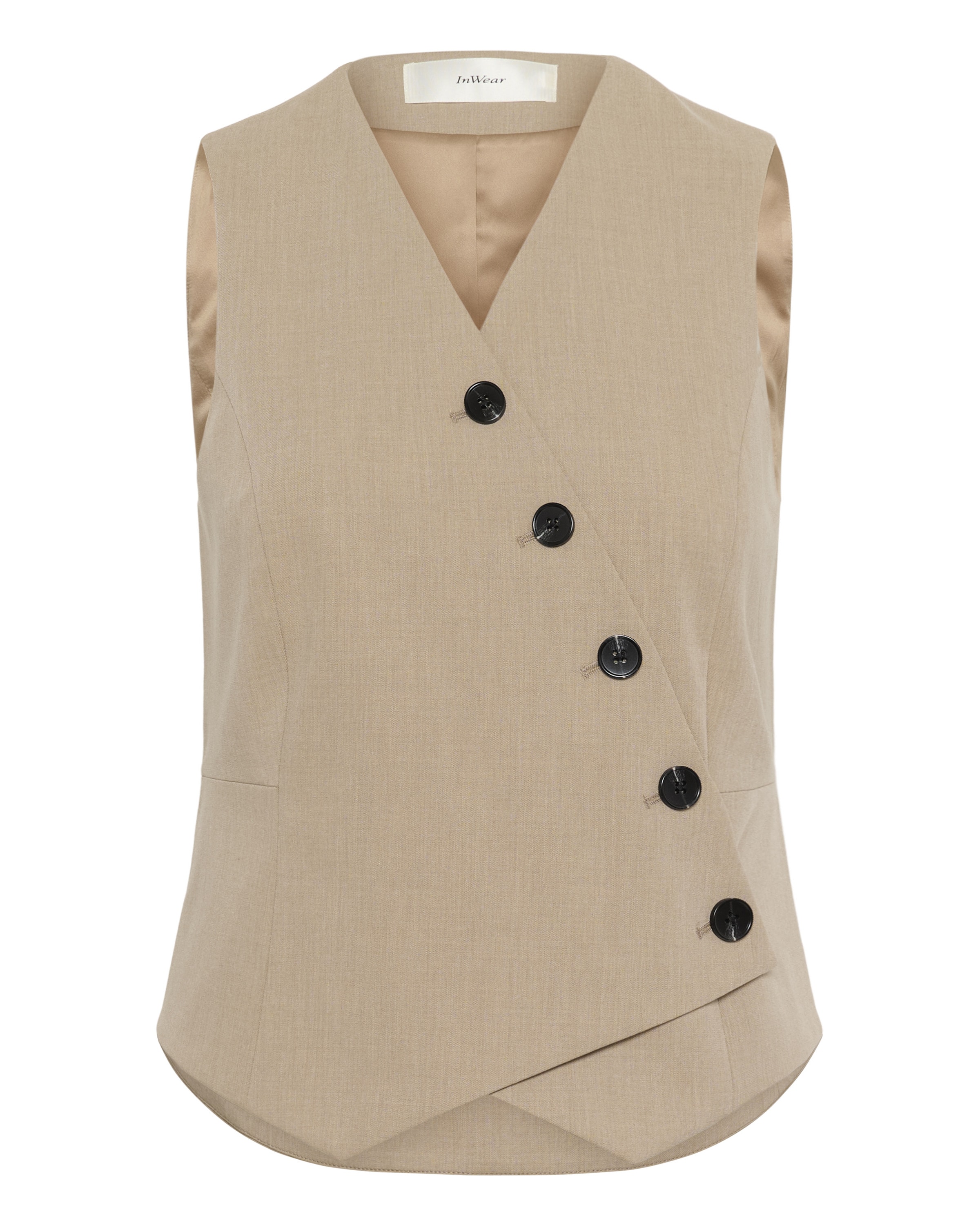 Gilet 'CIERRAIW' InWear en beige : devant