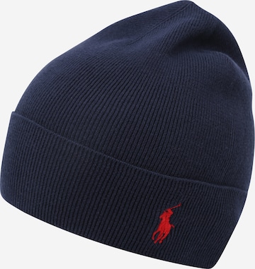 Bonnet Polo Ralph Lauren en bleu : devant