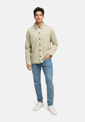 INDICODE JEANS Regular fit Overhemd 'Yuno' in Beige