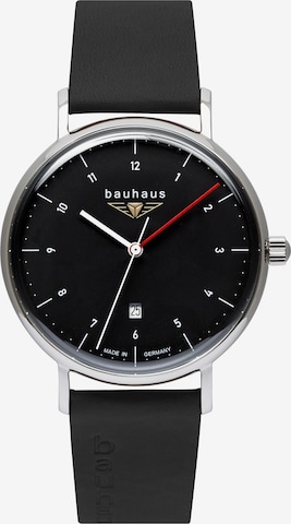 Bauhaus Uhr in Schwarz: predná strana