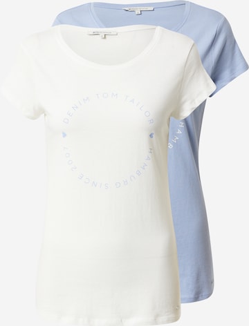 T-shirt TOM TAILOR DENIM en bleu : devant