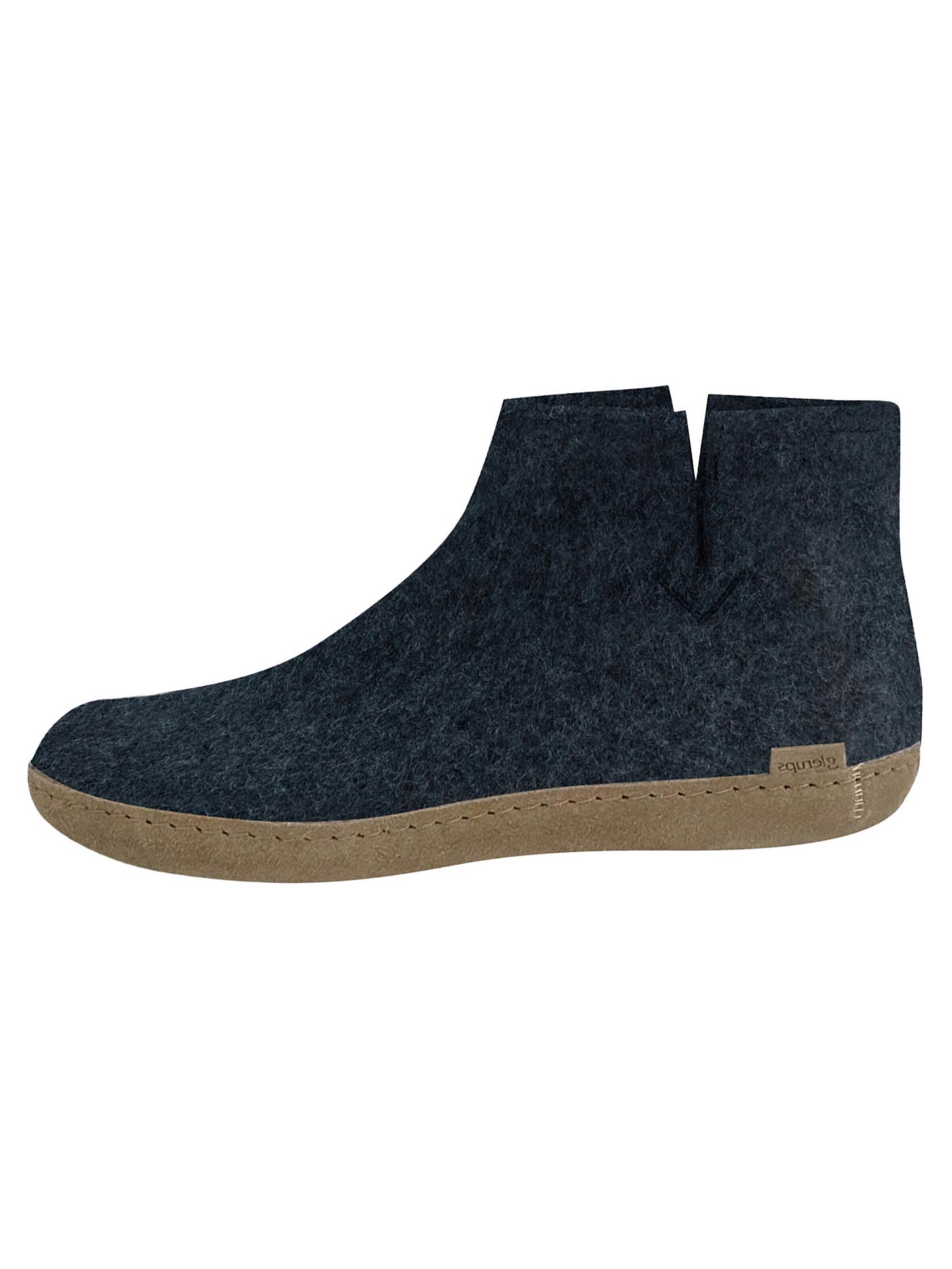 Glerups Slipper 'Ledersohle' in Blue: front