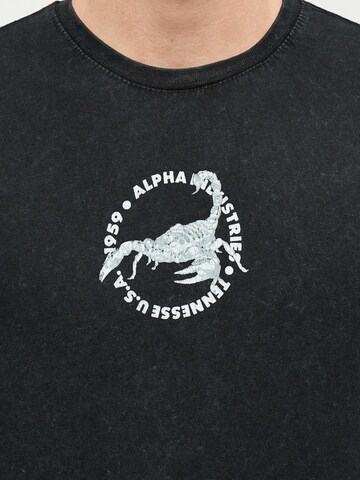 ALPHA INDUSTRIES Koszulka 'Scorpion' w kolorze czarny
