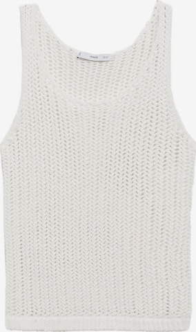 MANGO Gebreide top 'GONZALO' in Wit: voorkant