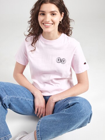 Tricou de la Champion Authentic Athletic Apparel pe roz