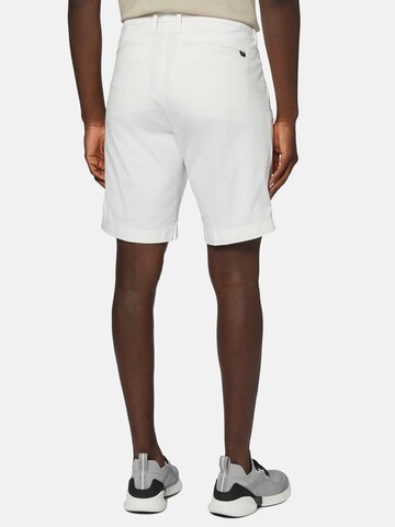 Boggi Milano Slimfit Kalhoty s puky – bílá