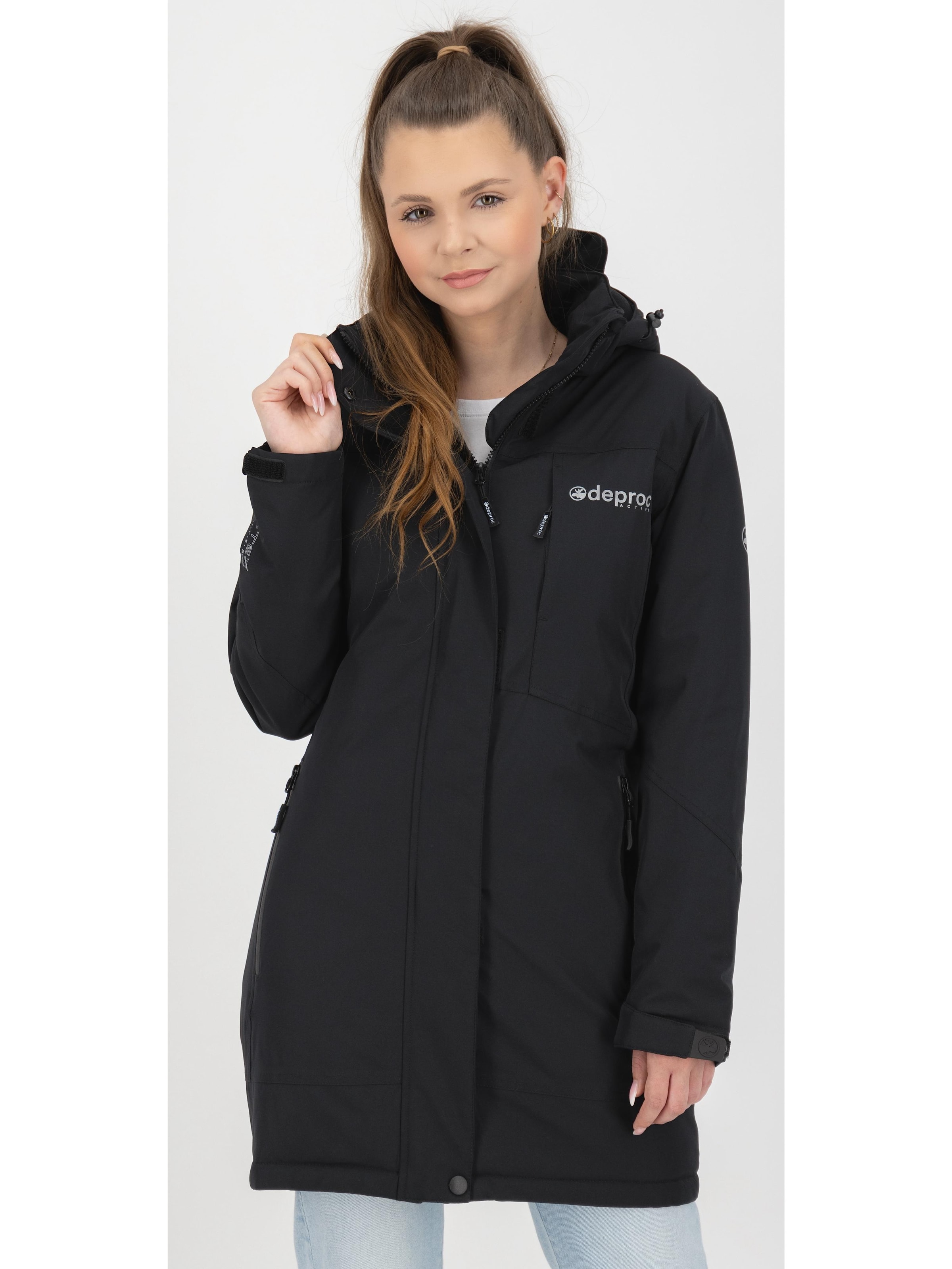 deproc Winterjacke 'MONTREAL WMN'‌ in Schwarz: Vorderseite