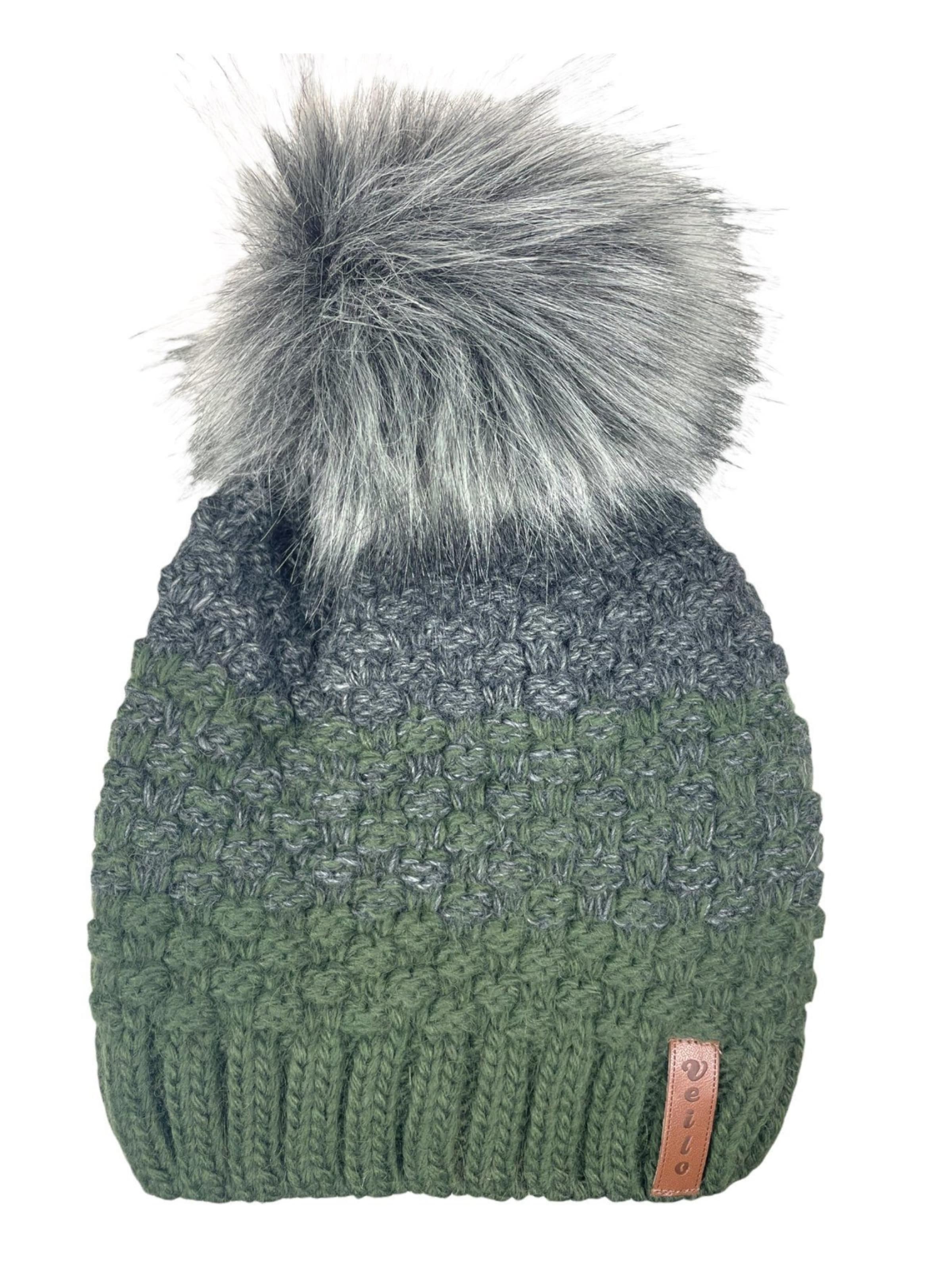 Kumixi Beanie 'Set: Mütze & Loop Schal' in Green