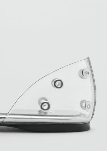 MANGO Riemchenballerina 'Chell' in Silber