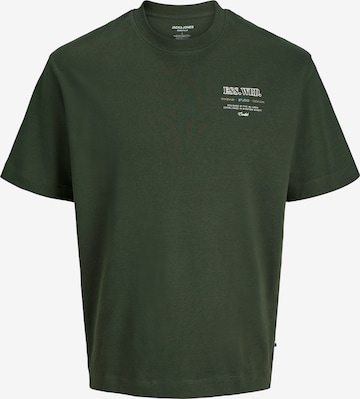 JACK & JONES T-Shirt 'JJEUrban Edge Studio' in Grün: Vorderseite