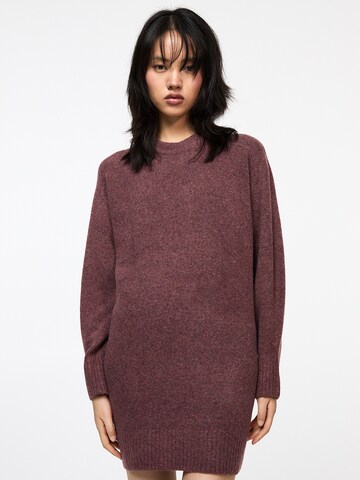 Abito in maglia di Pull&Bear in rosso: frontale