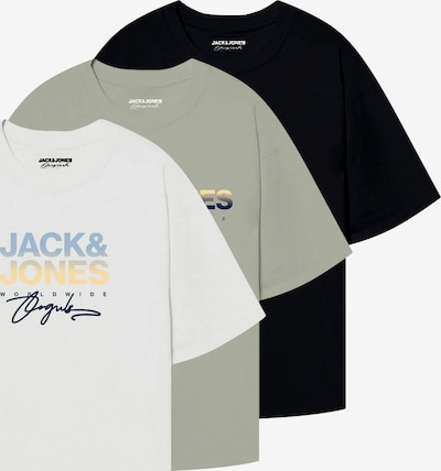 JACK & JONES Majica 'JORCANGGU' veličine S u golublje plava / pastelno zelena / crna / bijela, Pregled proizvoda