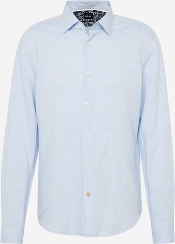 BOSS Button Up Shirt 'HAL' in Blue: front