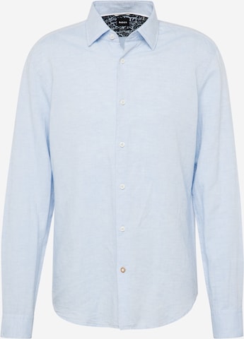 Coupe regular Chemise 'HAL' BOSS Black en bleu : devant