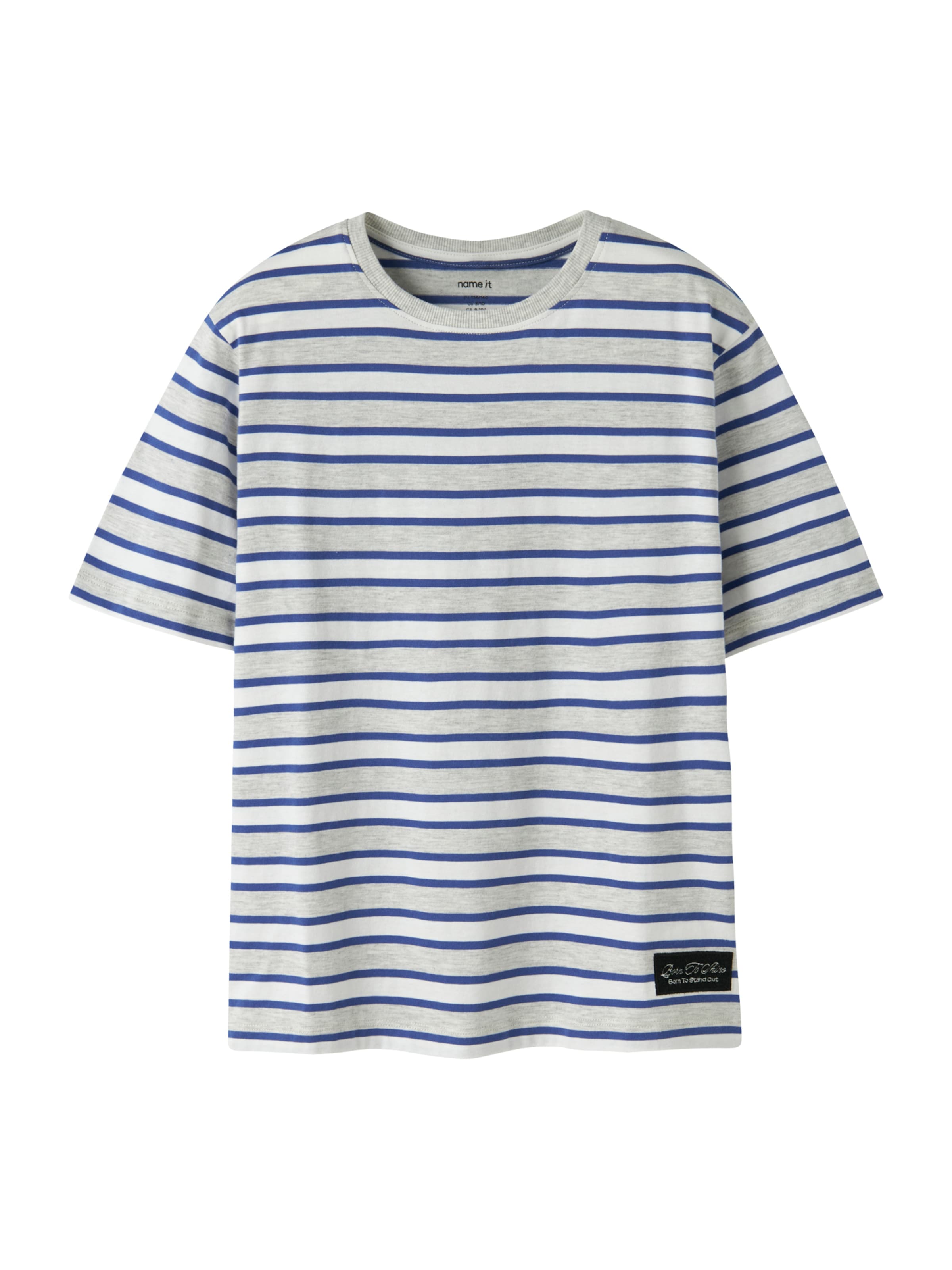 NAME IT Shirt 'NKMKRISTIAN' in Grey: front