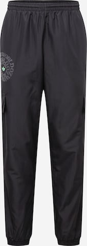 Effilé Pantalon cargo 'Graphic Ozworld ' ADIDAS ORIGINALS en noir : devant