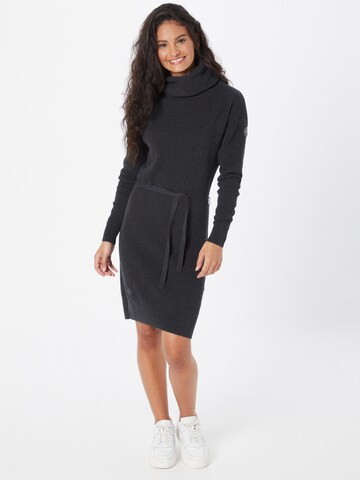 Ragwear Knitted dress 'Babett' in Grey: front