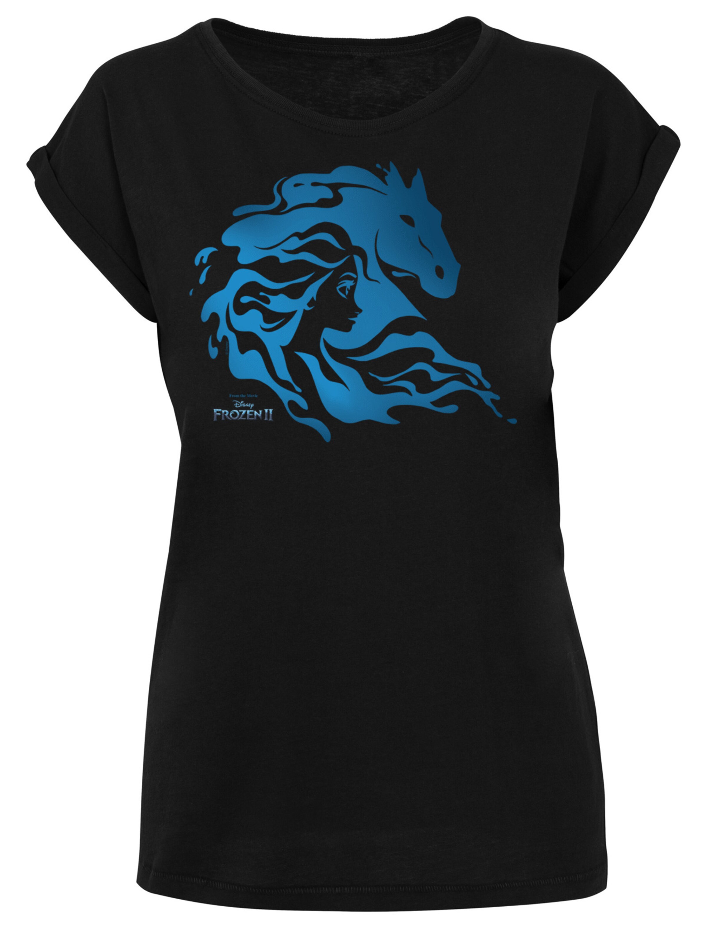 T-shirt 'Disney Frozen 2 Nokk Silhouette' F4NT4STIC en noir : devant