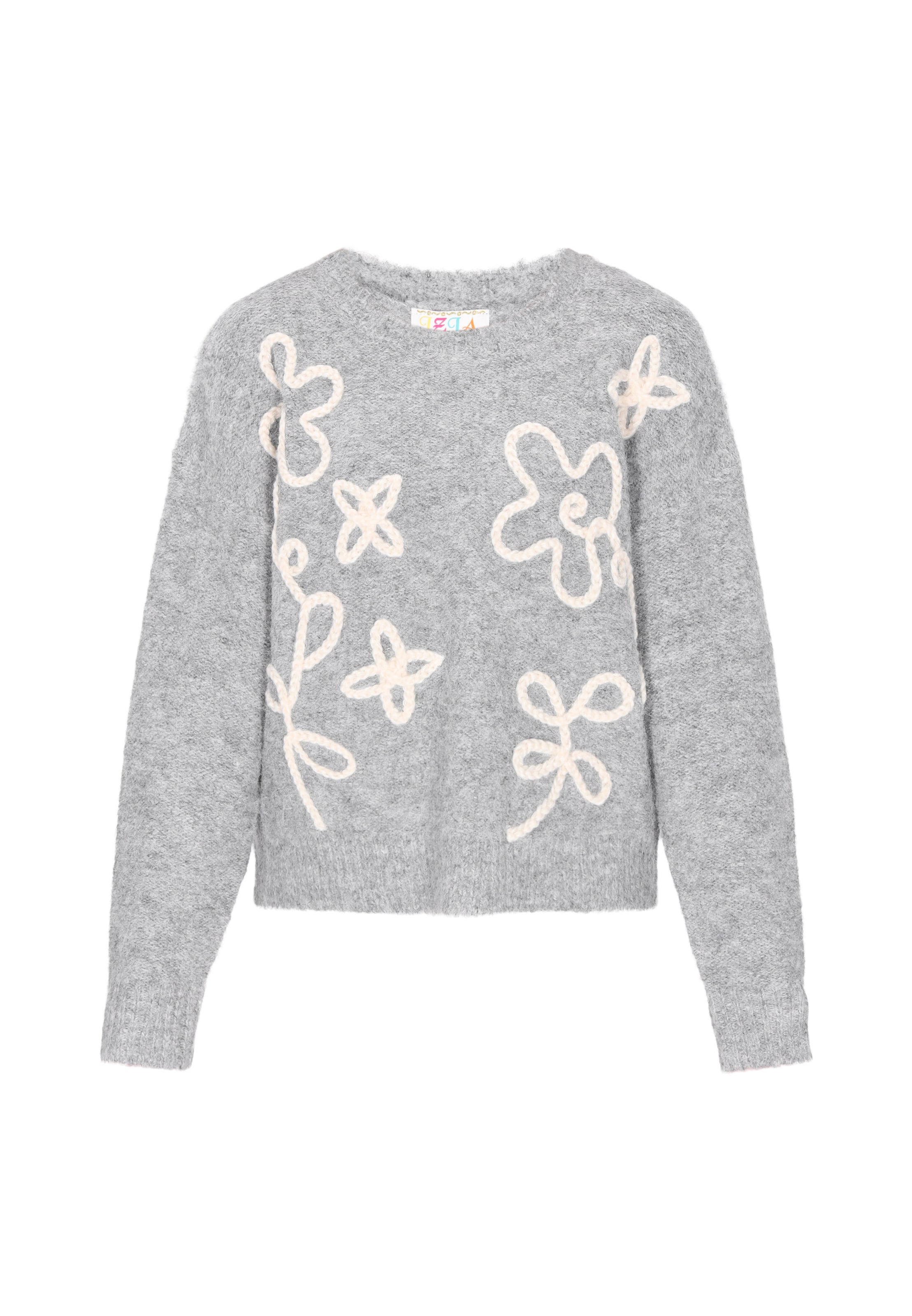 IZIA Pullover i lysegrå / hvid, Produktvisning