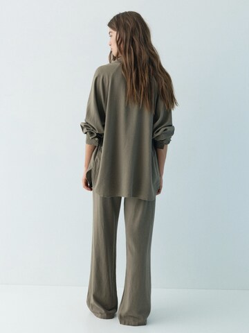 Pull&Bear Wide Leg Bukser i brun