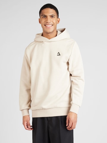 Sweat-shirt 'TRIANGLE' JACK & JONES en beige : devant