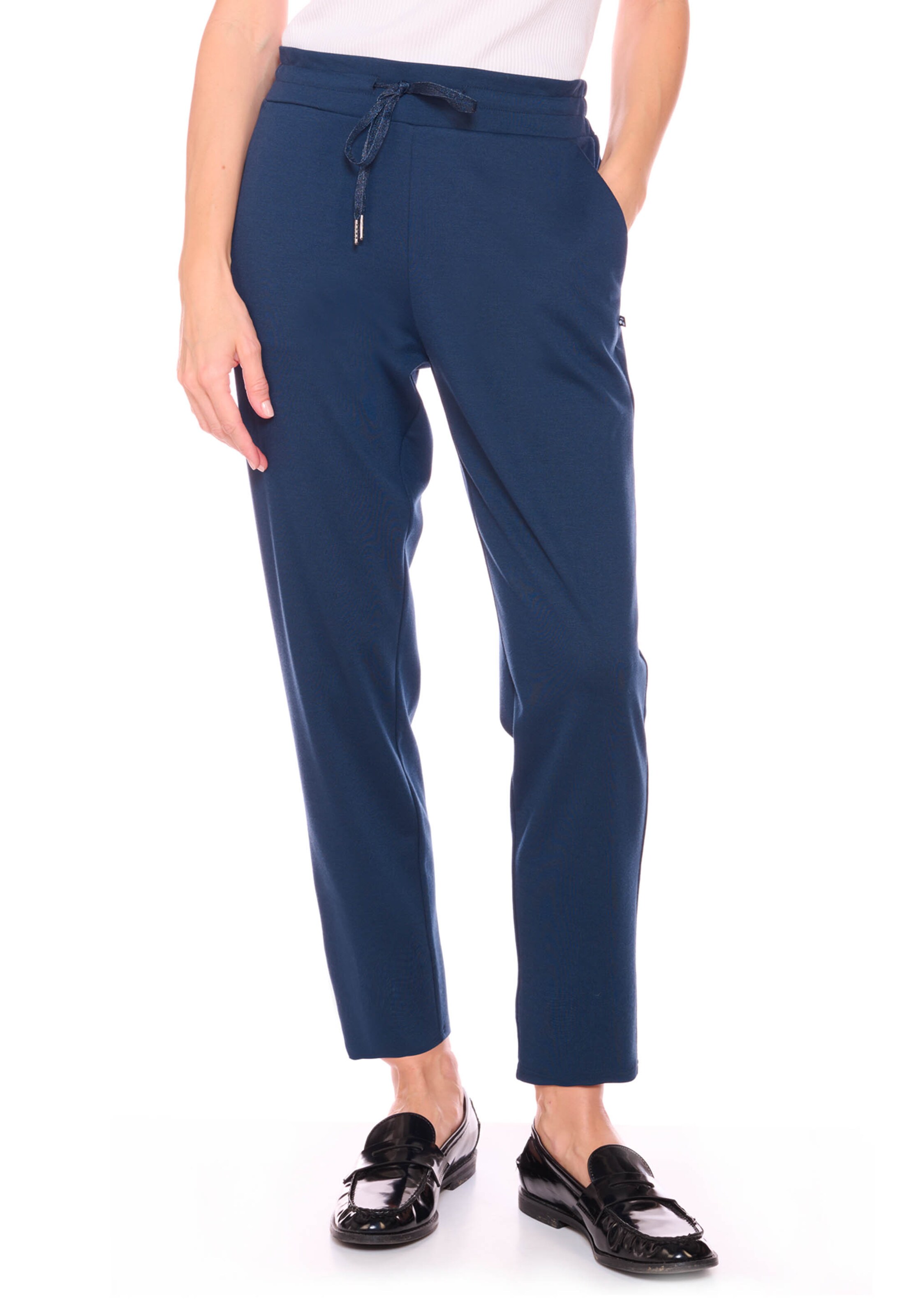 Regular Pantalon chino 'Rosi' Le Temps Des Cerises en bleu : devant