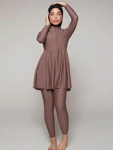 Maillot de bain 'East – Burkini/Modest' SIYA Swimwear en marron : devant