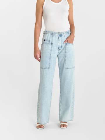 Wide Leg Jean Le Temps Des Cerises en bleu : devant