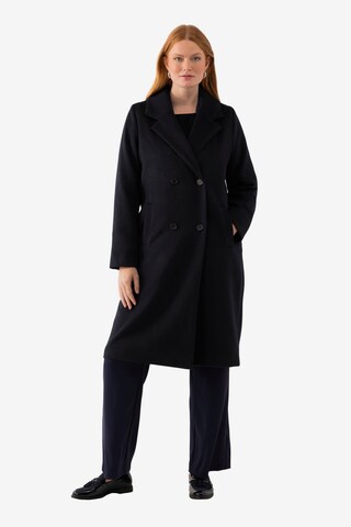 Ulla Popken Between-Seasons Coat in Blue