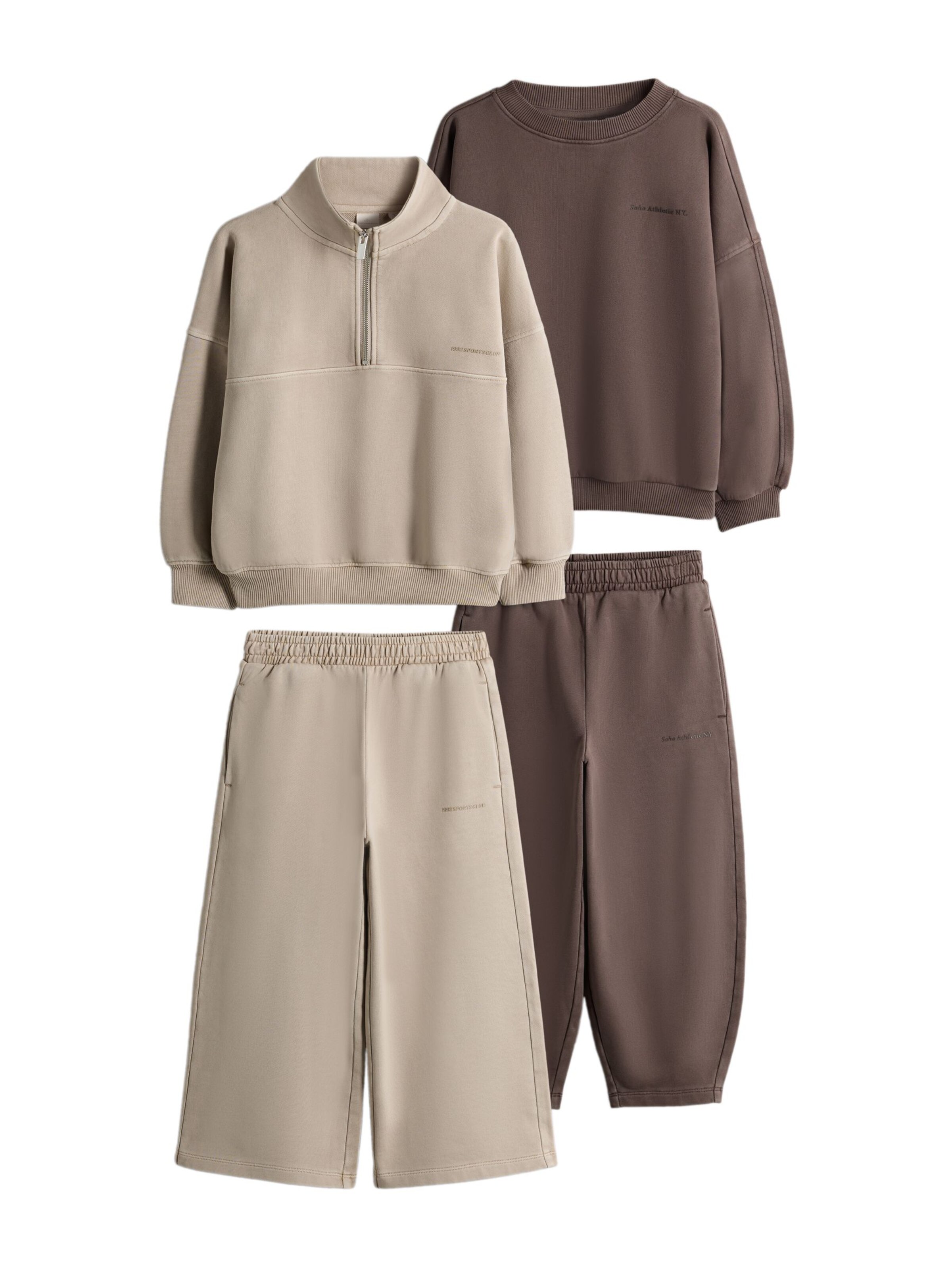 The Set Sweatsuit in Beige: front