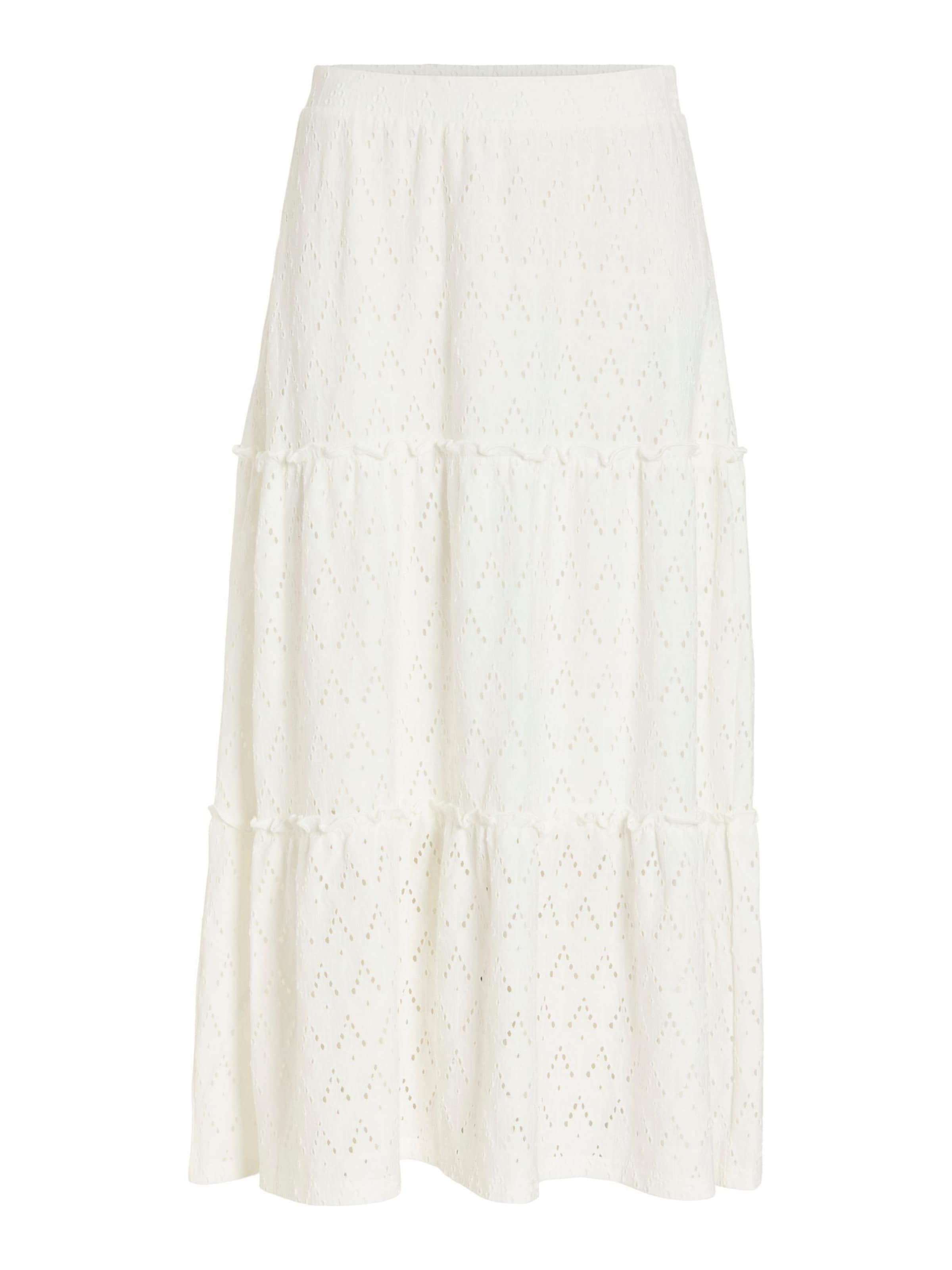 VILA Rok 'VIAmalina' in Wit: voorkant