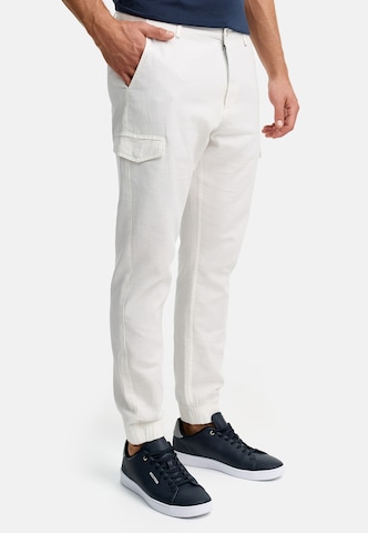 INDICODE JEANS Tapered Chino trousers 'Booth' in White