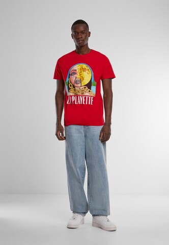 Mister Tee Shirt 'La Playette' in Red