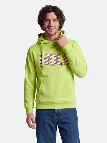 salzhaut Sweatshirt 'Heff - Moin' in Green: front